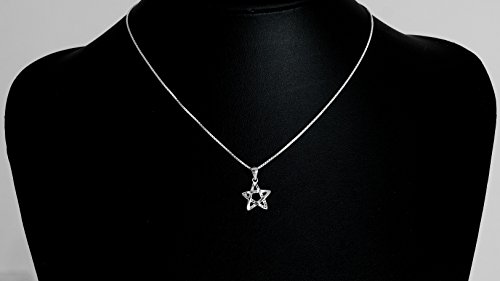 Zirkonia Schmuckset Sterne Silber #1997 Stern (55) Anhänger - 925 Ohrringe Kette